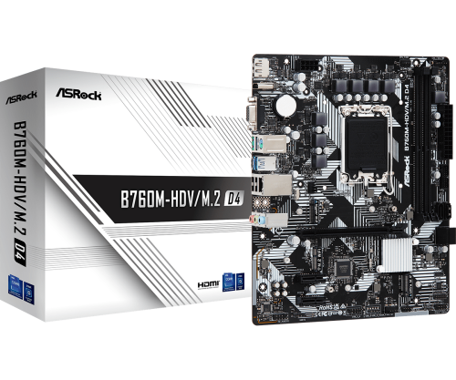 Asrock B760M-HDV/M.2 D4 Intel B760 LGA 1700 micro ATX - imagen 1