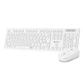 SUBBLIM Teclado Ergonómico y ratón Combo Business Slim Silencioso Inalámbrico 2.4G Blanco - imagen 1