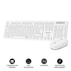 SUBBLIM Teclado Ergonómico y ratón Combo Business Slim Silencioso Inalámbrico 2.4G Blanco - imagen 2
