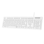 SUBBLIM Teclado Ergonómico Business Slim Silencioso con cable USB Blanco - imagen 1