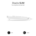 SUBBLIM Teclado Ergonómico Business Slim Silencioso con cable USB Blanco - imagen 3