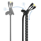Nanocable 10.36.0001-BK pasacables Negro 2,5 cm - imagen 3