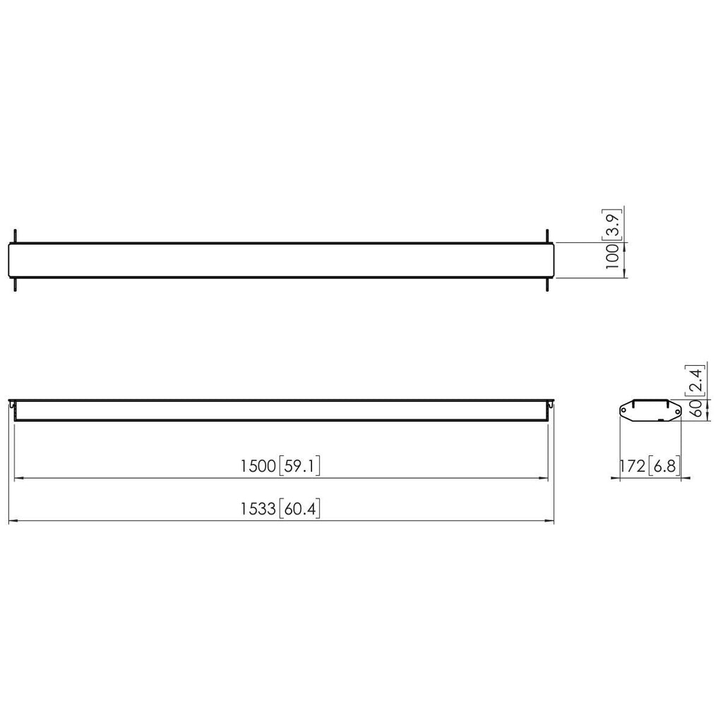 VOGELS GAMA PROFESIONAL COMPONENTES PARA VIDEO WALL SUELO, TECHO Y TECHO SUELO PFA 9130 CONNECT-IT VIDEO WALL CROSS BAR 1500MM NEGRO (PFA9130) - imagen 2
