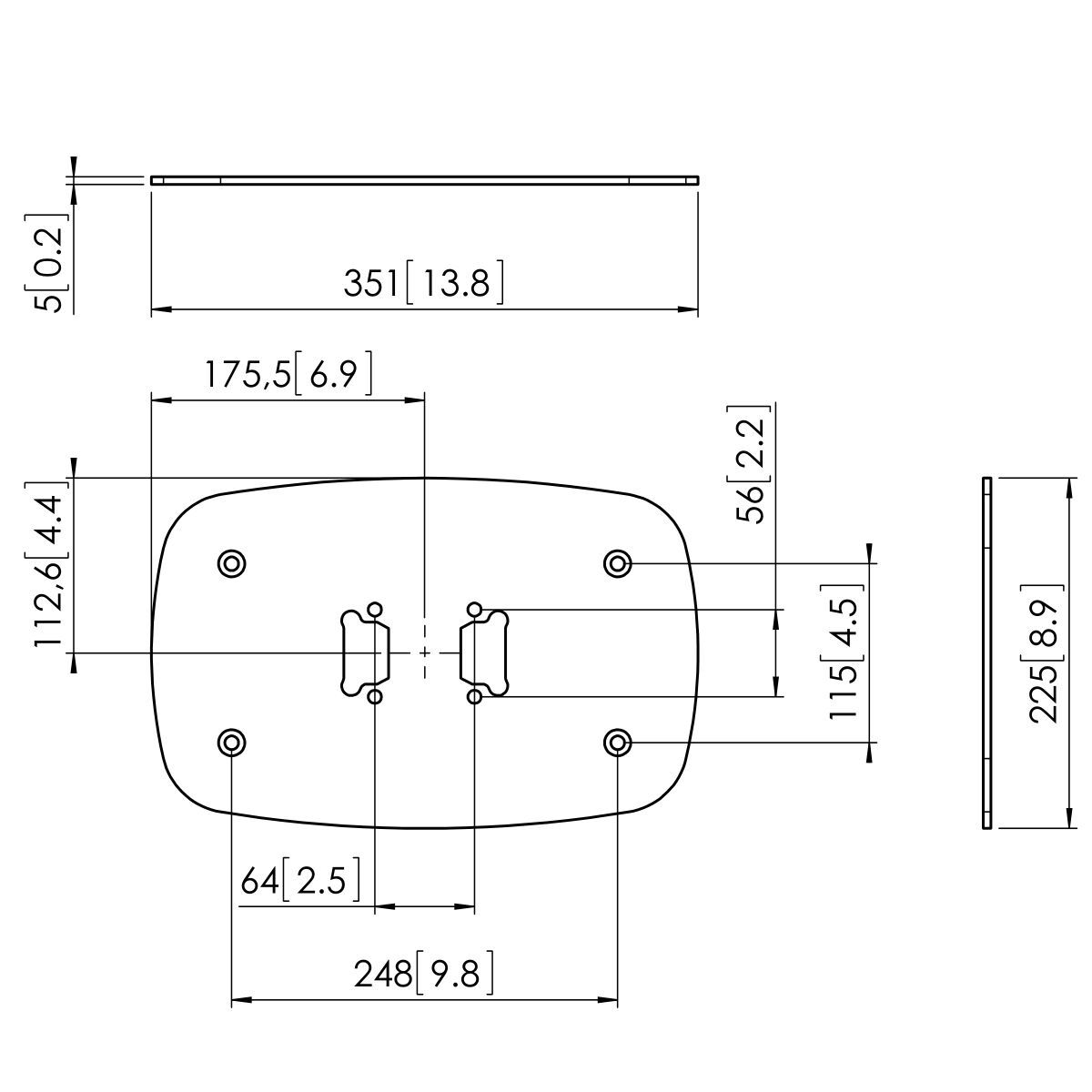 VOGELS GAMA PROFESIONAL BASES A SUELO PARA TUBOS CONNECT-IT FLOOR PUC27XX PFF 7060 FLOOR MOUNTING PLATE PLATA (PFF7060S) - imagen 3