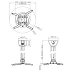 VOGELS GAMA PROFESIONAL SOPORTES DE PROYECTOR A TECHO Y ACCESORIOS PPC 2555 PROJECTOR CEILING MOUNT LENGTH 55-85CM PLATA (PPC2555) - imagen 2