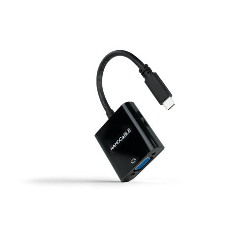 Nanocable Conversor USB-C a VGA, USB-C/M-VGA/H, Negro, 10 cm - imagen 1