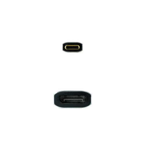 Nanocable Conversor USB-C a DisplayPort 8K Aluminio, 15 cm, Gris - imagen 3