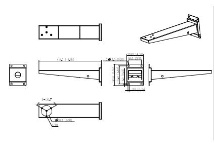 Soporte de Montaje Dahua 3012 Acero 30kg - imagen 2