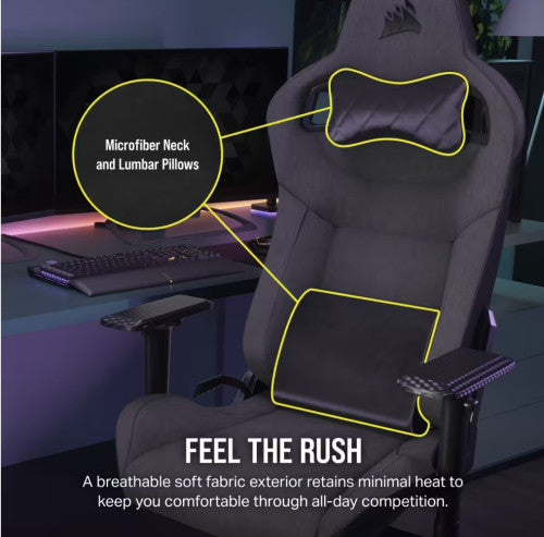 Corsair SILLA CORSAIR GAMING T3 RUSH (2023) CARBON CF-9010057-WW - imagen 3