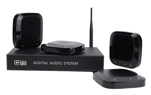 LAIA CUTE (TPQ22) T-POD QUAD 22, SISTEMA DE AUDIO USB CON 4 MICRÓFONOS WIFI DE SOBREMESA. FUNCIONES AVANZADAS DE INTEGRACIÓN CON OTROS ELEMENTOS DE AUDIO. SALAS MEDIANAS O GRANDES.