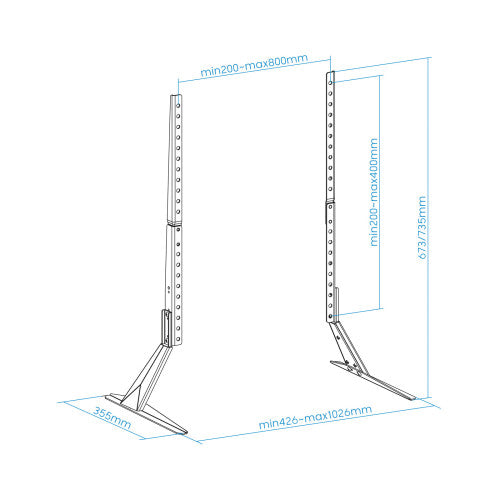 TooQ Soporte de mesa para pantallas 23”-75” - imagen 2