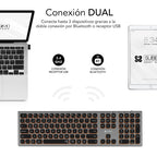 SUBBLIM Teclado Bluetooth/2.4G Master iluminado Ext G/N - imagen 3