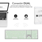 SUBBLIM Teclado Bluetooth/2.4G Master iluminado Ext P/B - imagen 3
