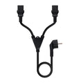 Nanocable Cable de Alimentación CEE7/M a 2xC13/H, Negro, 1.8 m - imagen 1