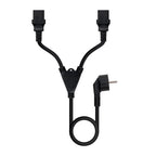 Nanocable Cable de Alimentación CEE7/M a 2xC13/H, Negro, 1.8 m - imagen 1