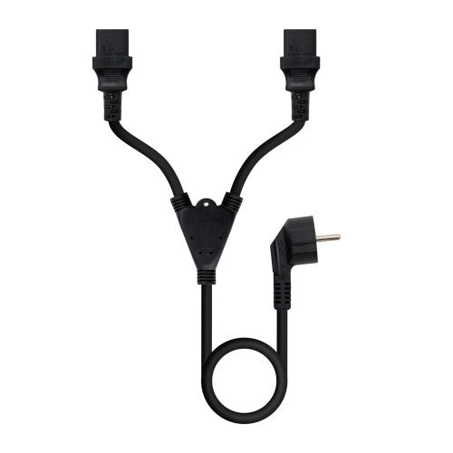 Nanocable Cable de Alimentación CEE7/M a 2xC13/H, Negro, 1.8 m - imagen 1