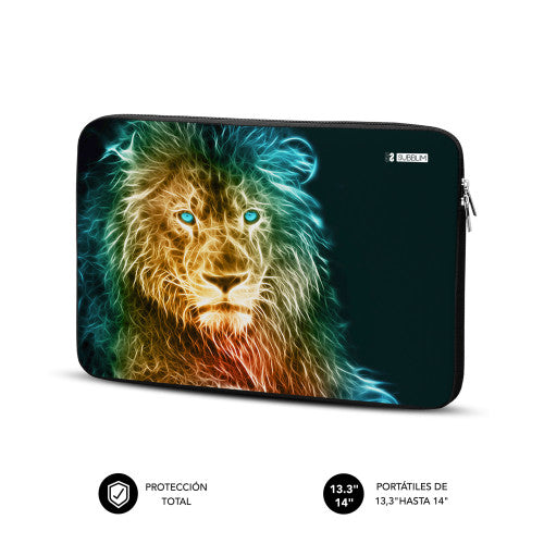 SUBBLIM Funda Ordenador Neopreno Trendy Sleeve Neo Lion 13,3-14" - imagen 2