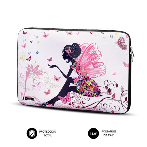 SUBBLIM Funda Ordenador Neopreno Trendy Sleeve Neo Hada 15,6" - imagen 2