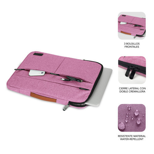 SUBBLIM Funda Air Padding 360 Sleeve 13,3-14" Pink - imagen 3