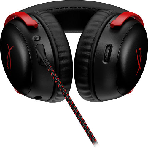 HyperX HP HyperX Cloud III - Auriculares gaming (negro-rojo) - imagen 3