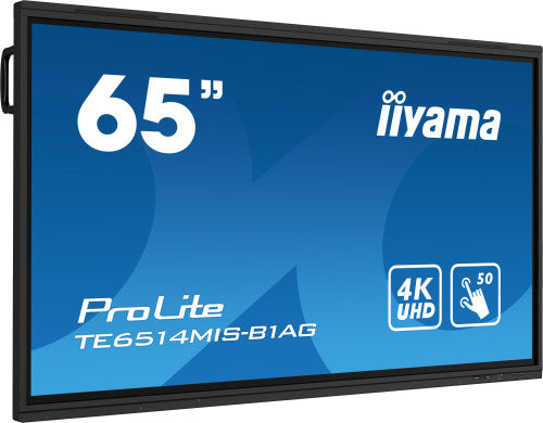 iiyama TE6514MIS-B1AG pantalla de señalización Panel plano interactivo 165,1 cm (65") LCD Wifi 435 cd / m² 4K Ultra HD Negro Pantalla táctil Procesador incorporado Android 24/7 - imagen 2
