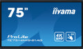 iiyama TE7514MIS-B1AG pantalla de señalización Panel plano interactivo 190,5 cm (75") LCD Wifi 435 cd / m² 4K Ultra HD Negro Pantalla táctil Procesador incorporado Android 24/7 - imagen 1