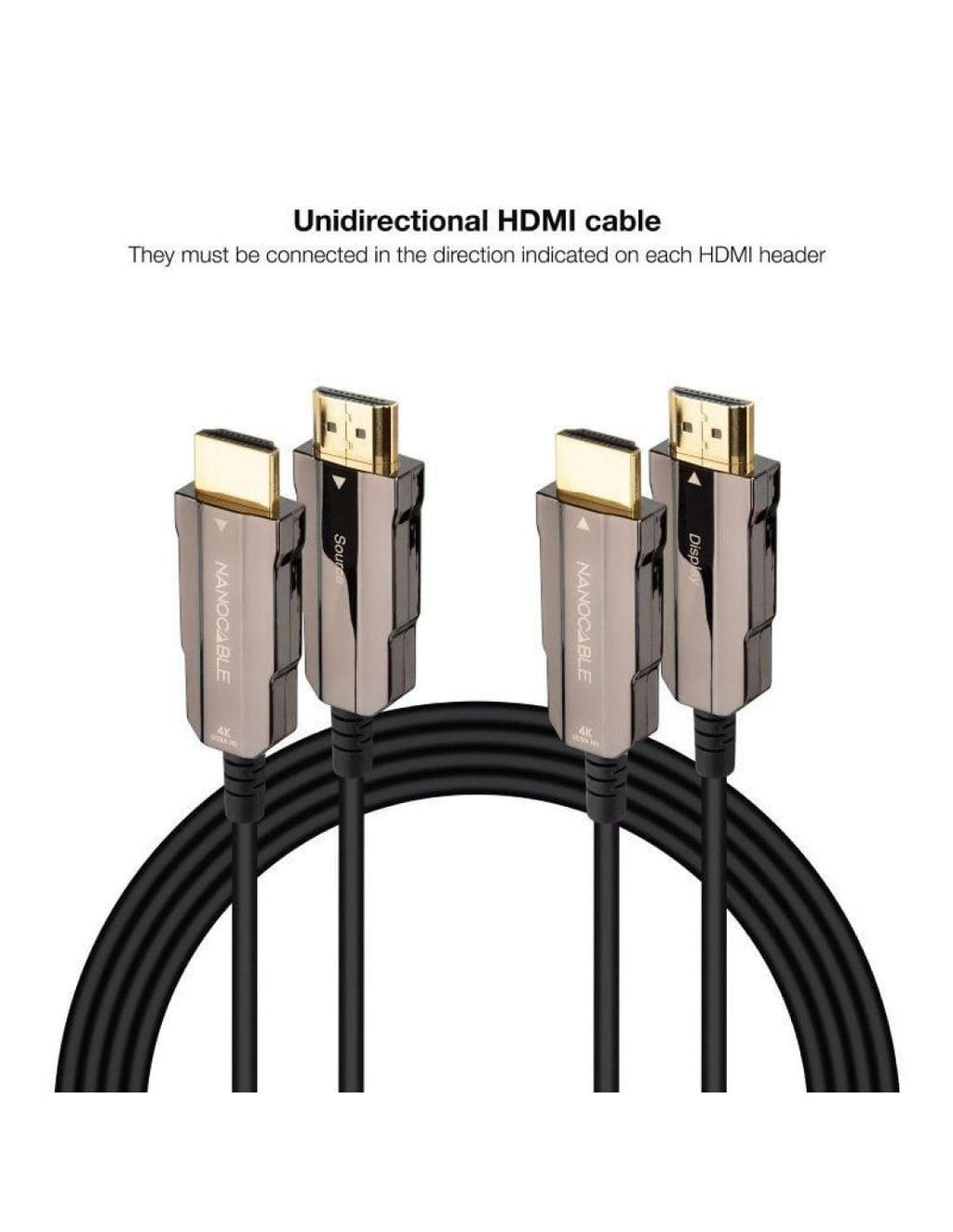NANOCABLE CABLE HDMI V2.0 AOC 4K@60HZ 18Gbps NEGRO 60 M - imagen 2