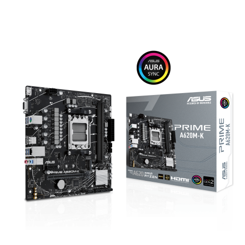 ASUS PRIME A620M-K AMD A620 Zócalo AM5 micro ATX - imagen 1