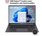 LG PORTATIL (14U70R-G.AP56B) ULTRA PRO, 14", RYZEN5, 8GB RAM, 512GB SSD, GRIS - imagen 3