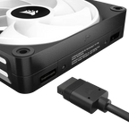 Corsair Air CO-9051002-WW sistema de refrigeración para ordenador Carcasa del ordenador Ventilador 12 cm Negro, Blanco 3 pieza(s) - imagen 3