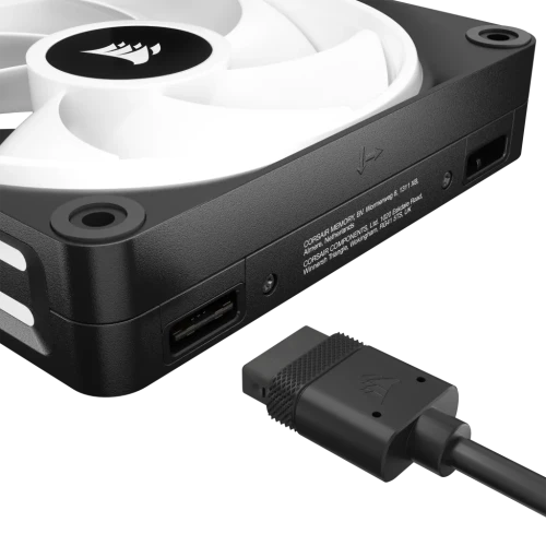 Corsair Air CO-9051002-WW sistema de refrigeración para ordenador Carcasa del ordenador Ventilador 12 cm Negro, Blanco 3 pieza(s) - imagen 3