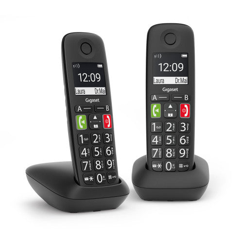 Gigaset E290 Duo Teléfono DECT/analógico Identificador de llamadas Negro - imagen 1