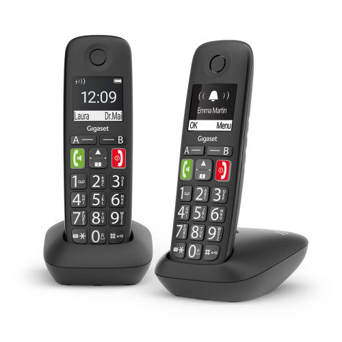 Gigaset E290 Duo Teléfono DECT/analógico Identificador de llamadas Negro - imagen 2