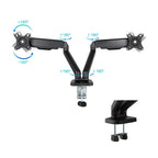 TooQ Soporte de Mesa para 2 Pantallas 17"-32", Negro - imagen 3