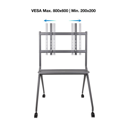 TooQ iSTAND Soporte de Suelo con Ruedas para Pantallas 50"- 86", Gris - imagen 2