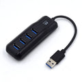 Ewent EW1138 hub de interfaz USB 3.2 Gen 1 (3.1 Gen 1) Type-A 5000 Mbit/s Negro - imagen 1