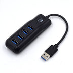 Ewent EW1138 hub de interfaz USB 3.2 Gen 1 (3.1 Gen 1) Type-A 5000 Mbit/s Negro - imagen 1