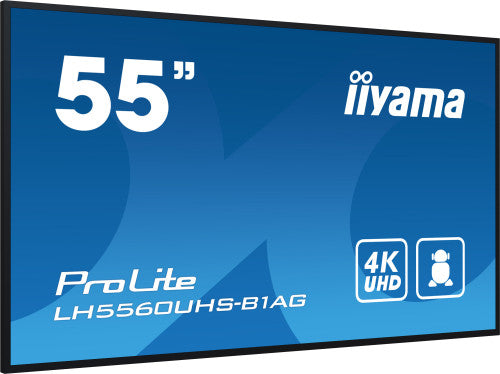 iiyama PROLITE Pizarra de caballete digital 139,7 cm (55") LED Wifi 500 cd / m² 4K Ultra HD Negro Procesador incorporado Android 11 24/7 - imagen 1