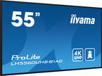 iiyama PROLITE Pizarra de caballete digital 139,7 cm (55") LED Wifi 500 cd / m² 4K Ultra HD Negro Procesador incorporado Android 11 24/7 - imagen 1