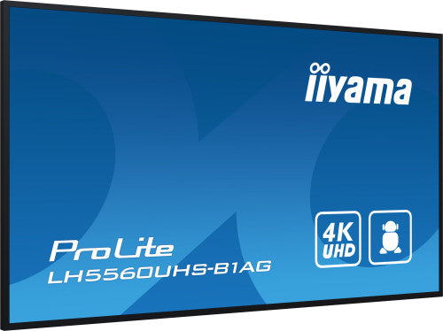 iiyama PROLITE Pizarra de caballete digital 139,7 cm (55") LED Wifi 500 cd / m² 4K Ultra HD Negro Procesador incorporado Android 11 24/7 - imagen 3