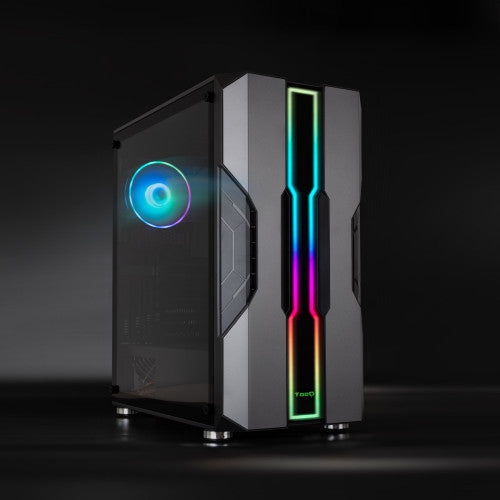 TOOQ CAJA SEMITORRE GAMING TQGCC103-B "NIGHTCITY" NEGRA - imagen 2