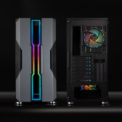 TOOQ CAJA SEMITORRE GAMING TQGCC103-B "NIGHTCITY" NEGRA - imagen 3