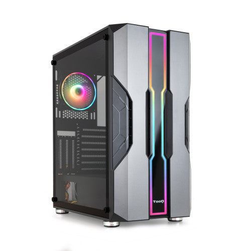 TOOQ CAJA SEMITORRE GAMING TQGCC103-B "NIGHTCITY" NEGRA - imagen 1