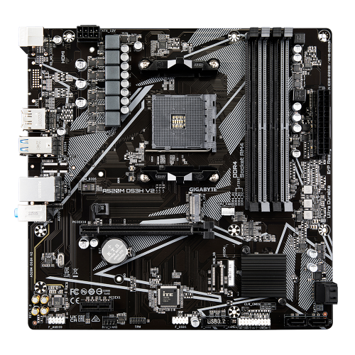 Gigabyte A520M DS3H V2 (rev. 1.0) Zócalo AM4 micro ATX - imagen 1