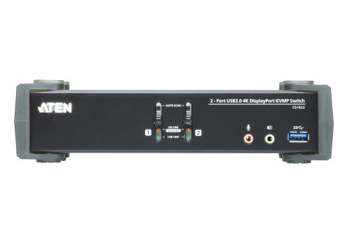 ATEN SWITCH KVMP 2-PORT USB TRUE 4K DISPLAYPORT KVM SWITCH W