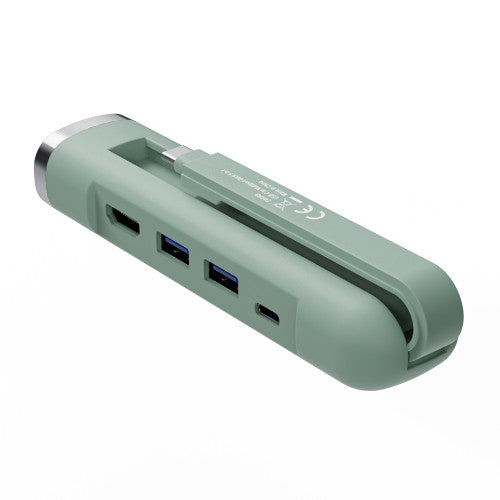 Ewent EW1148 base para portátil y replicador de puertos Alámbrico USB 3.2 Gen 1 (3.1 Gen 1) Type-C Verde - imagen 1