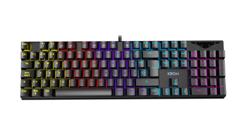 KROM TECLADO GAMING KASIC. MECANICO. TECLAS RETROILUMINADAS RAINBOW. USB - imagen 1