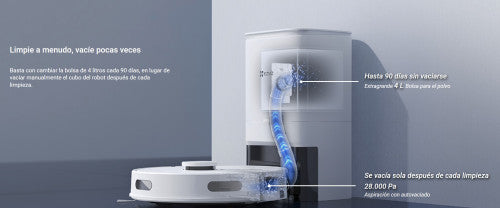 Ezviz Robot Aspirador CS-RE4P-PWT2 Navegación LDS LiDAR Evasión de Obstáculos - imagen 3