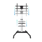 TooQ Hera Soporte de Suelo de Aluminio con Ruedas para Pantalla 37"-86" - imagen 2