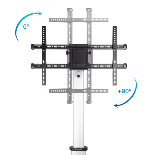 TooQ Hera Soporte de Suelo de Aluminio con Ruedas para Pantalla 37"-86" - imagen 3